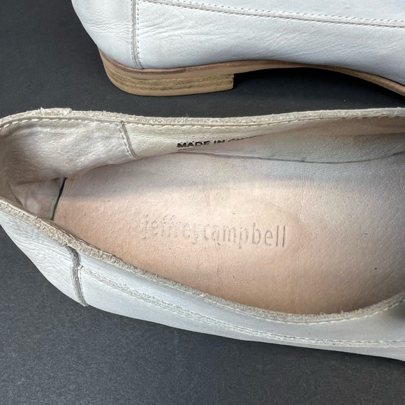 Jeffrey Campbell White Flats Slip-On Loafers Size 8.5 - Picture 6 of 8